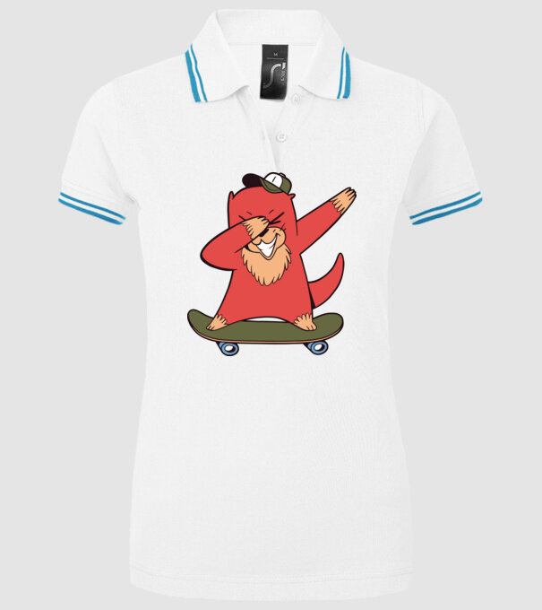 Vidră DAB model alb pe tricou