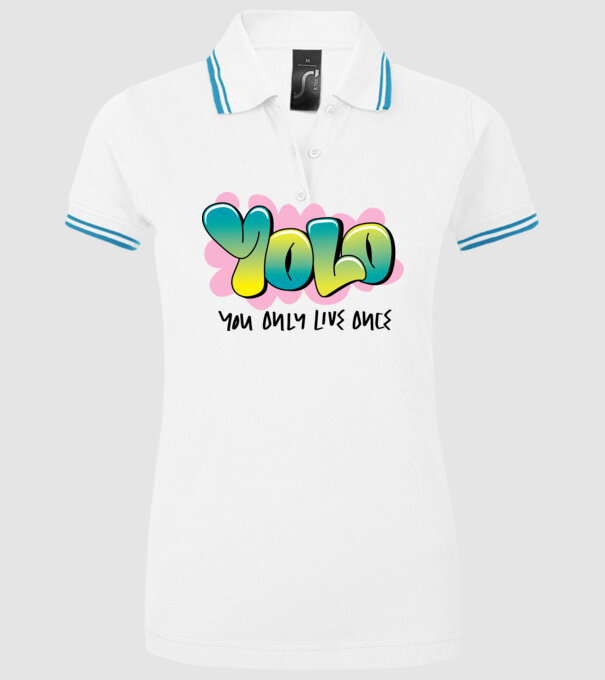 YOLO - You only live once model alb pe tricou