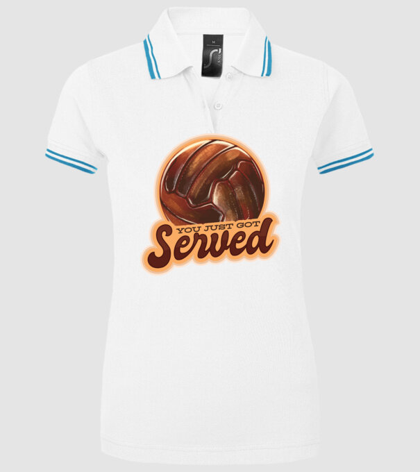 You just got served - volei model alb pe tricou