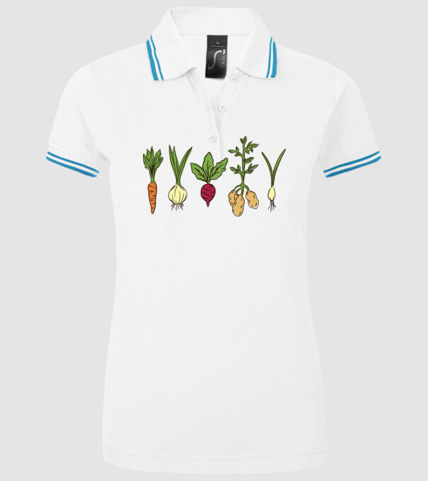 Legume model alb pe tricou
