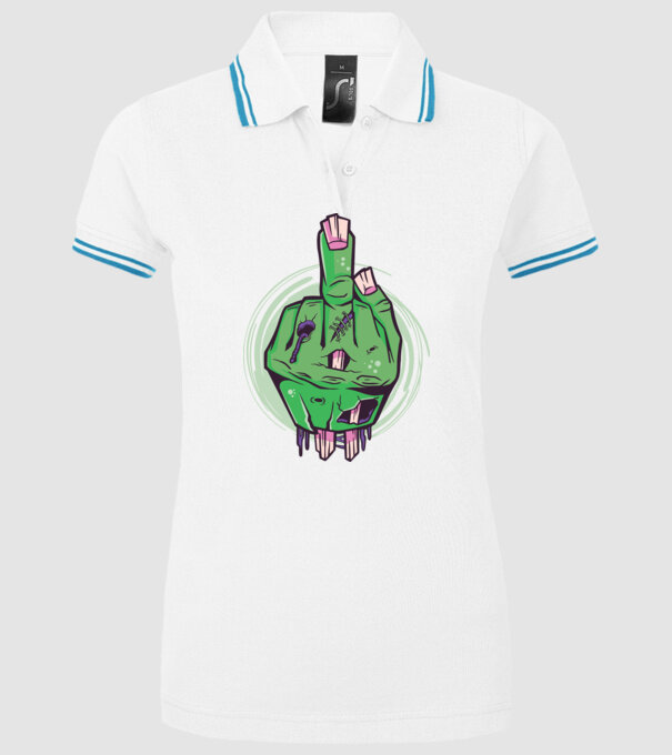 Mână Zombie model alb pe tricou