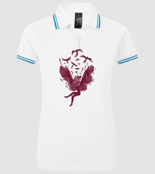 Îngerul care cade model alb pe tricou