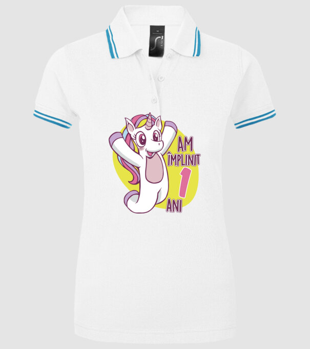Am împlinit 1 an model alb pe tricou