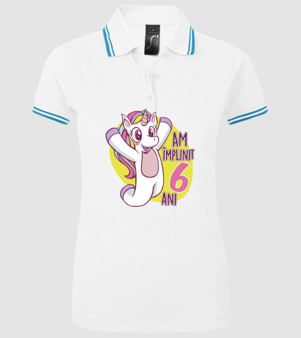 Am împlinit 6 ani model alb pe tricou