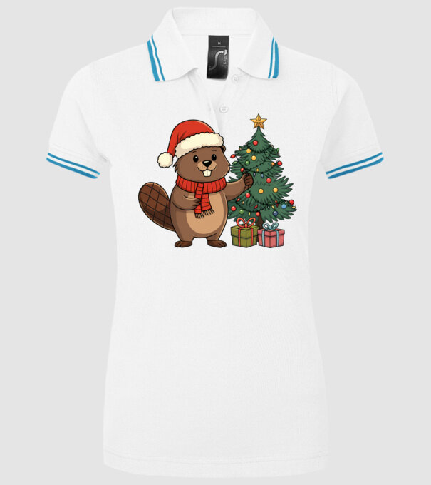 Bober Kurwa Christmas 2 model alb pe tricou