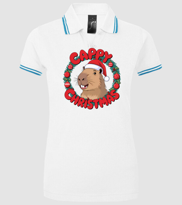 Cappy Christmas 1 model alb pe tricou