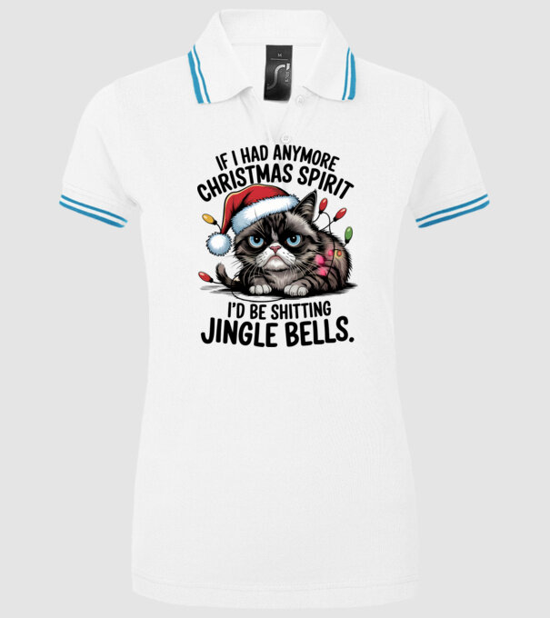Christmas Spirit Grumpy Cat Alb model alb pe tricou