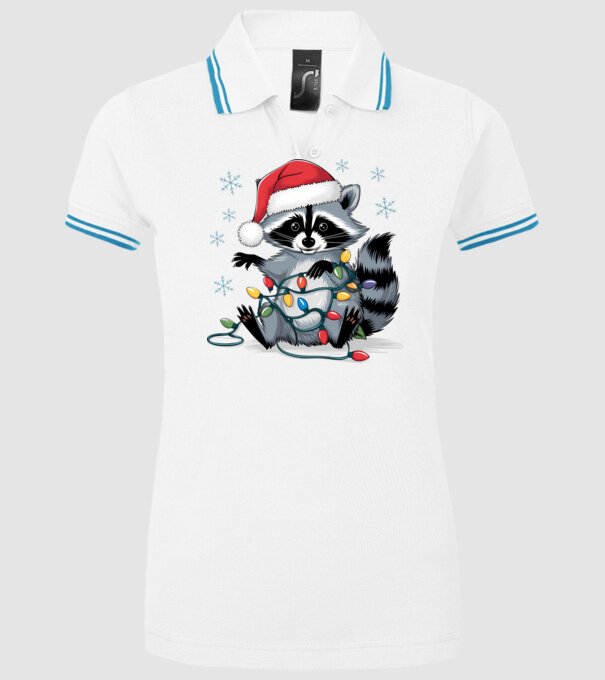 Crăciunul ratonilor Alb model alb pe tricou
