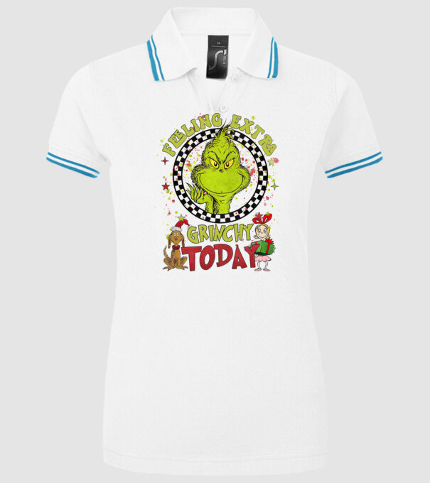 Feeling extra Grinchy today - Grinch model alb pe tricou