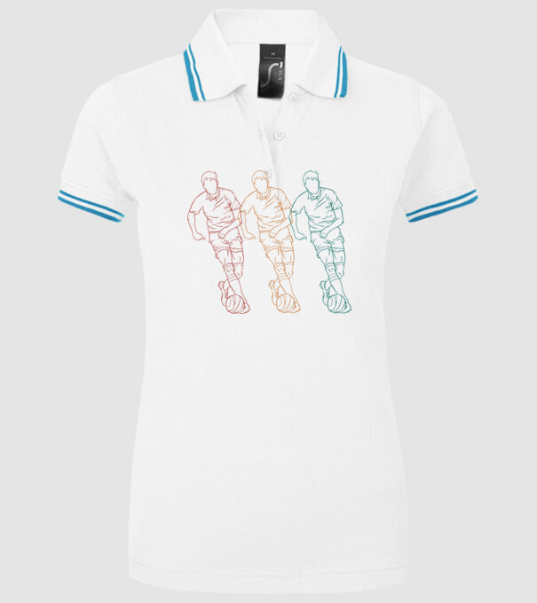 Fotbalist Retro model alb pe tricou