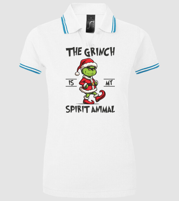 Grinch is my spirit animal model alb pe tricou