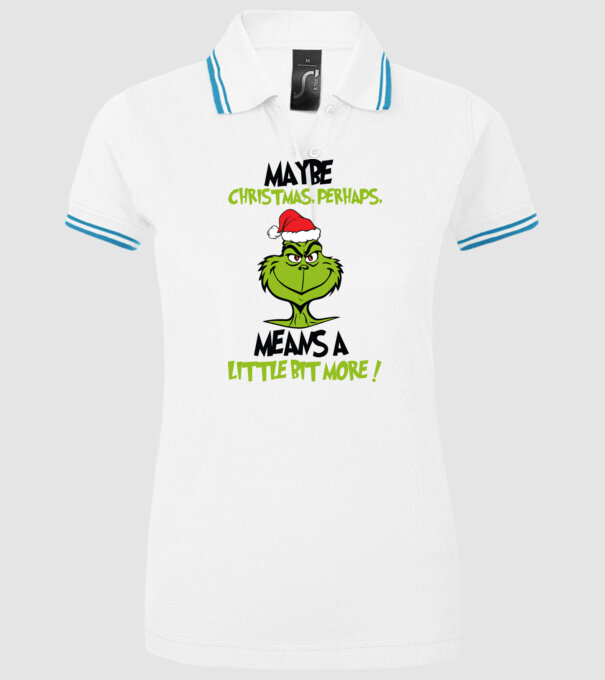 Maybe christmas - Grinch model alb pe tricou