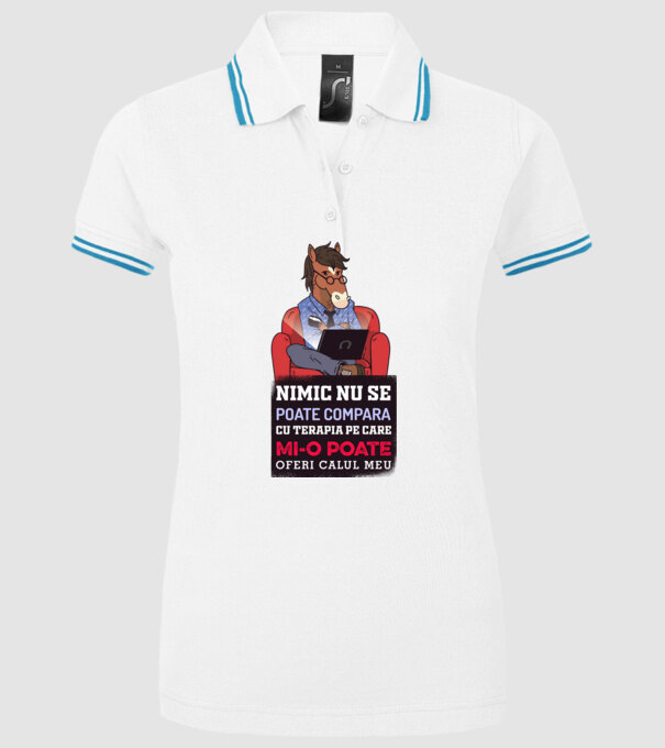 nimic nu se poate compara cu terapia pe care mi-o poate oferi calul meu model alb pe tricou