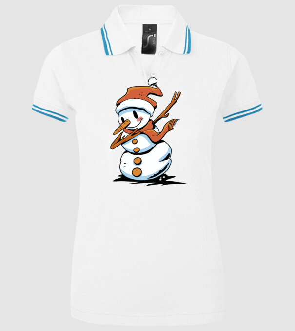 om de zăpadă Dab model alb pe tricou