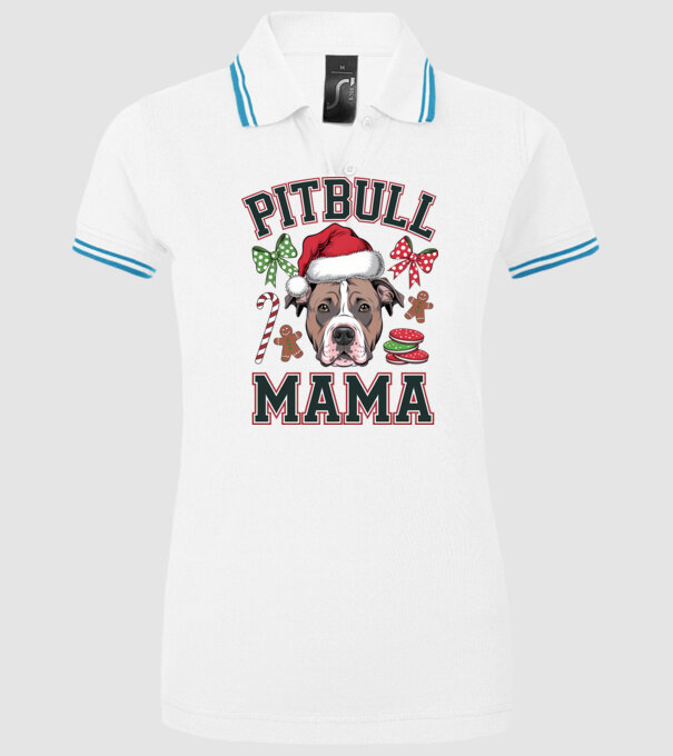 Pitbull Mama model alb pe tricou