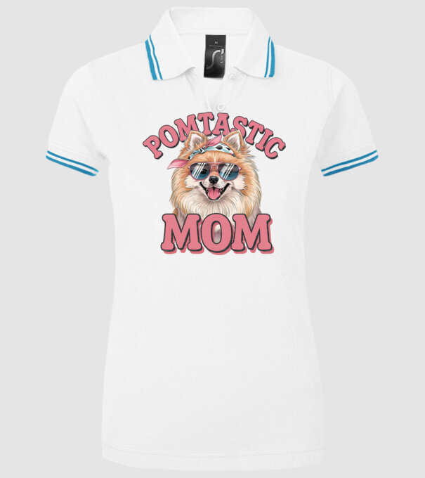 Pomtastic Mom model alb pe tricou