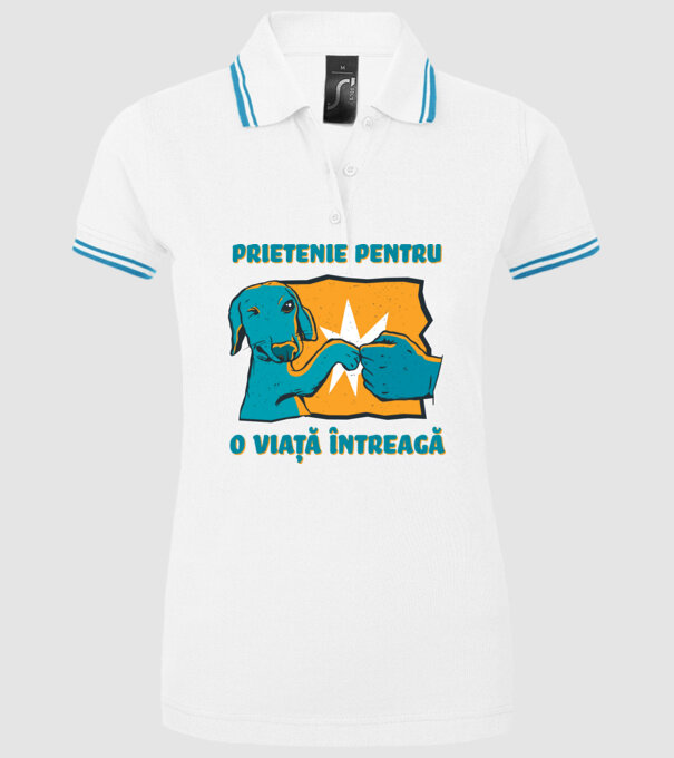 Prietenie pentru o viață întreagă model alb pe tricou
