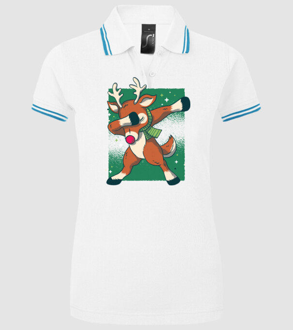 Rudolph DAB model alb pe tricou