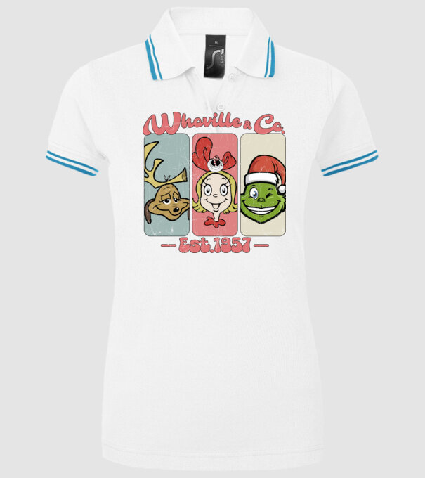 Whoville & Co - Grinch model alb pe tricou