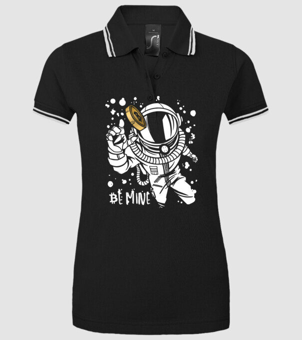Bitcoin Astrounaut model negru pe tricou