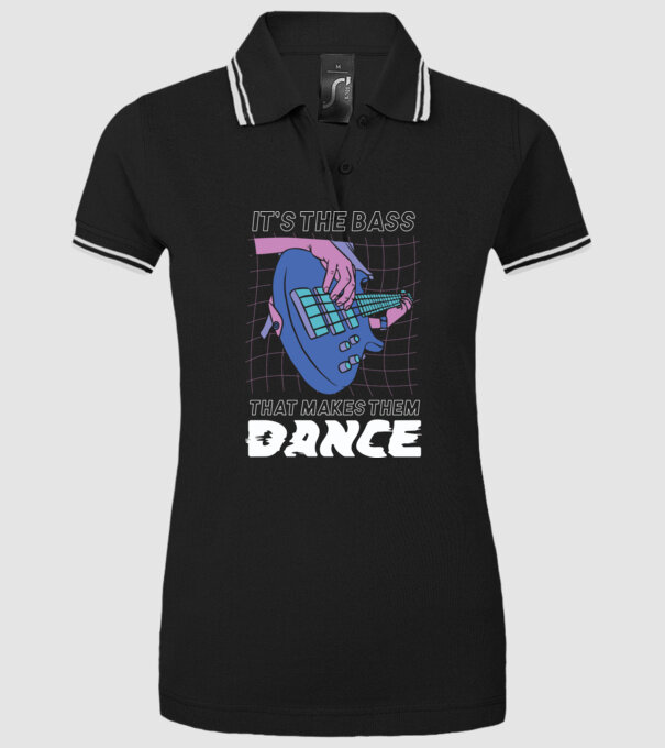 Basul stabilește ritmul model negru pe tricou