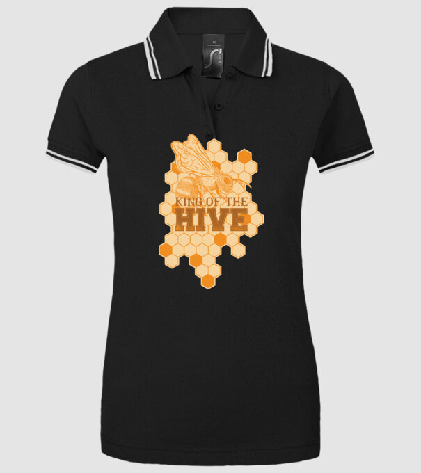 Regele stupului model negru pe tricou
