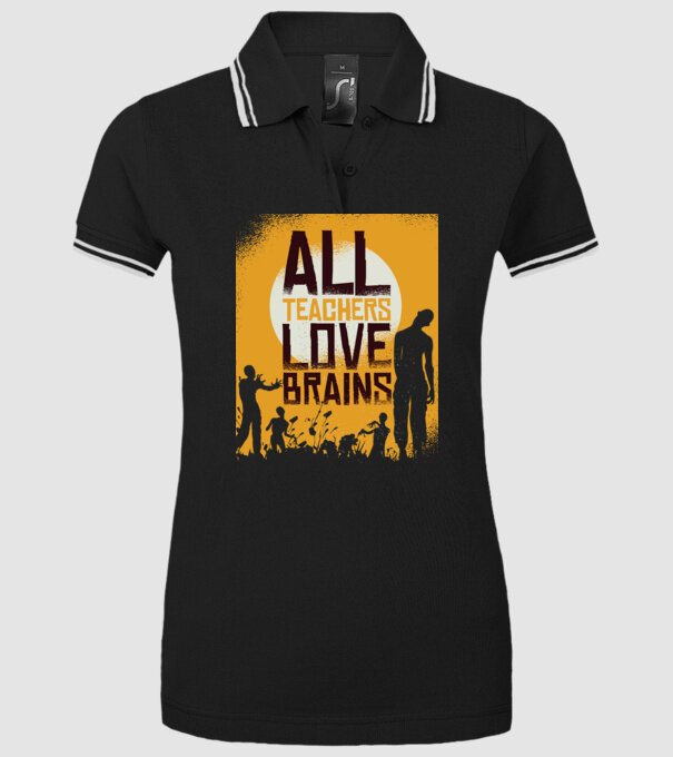Profesorii iubesc Creierii model negru pe tricou