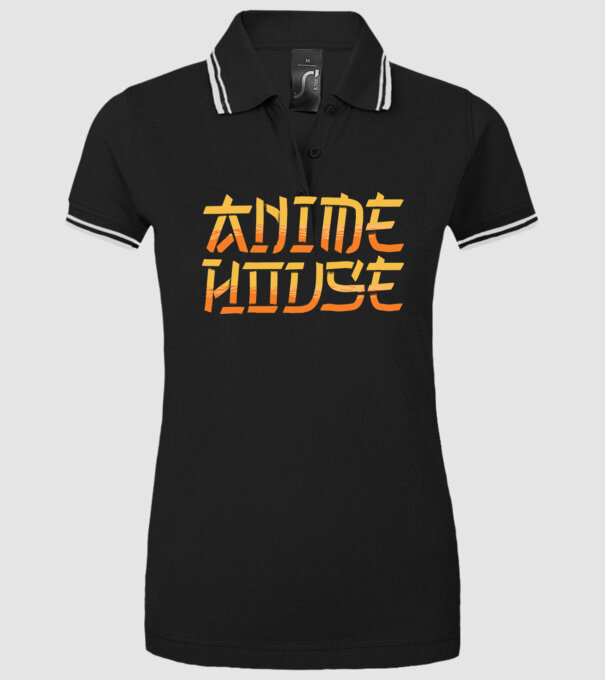 Anime House model negru pe tricou