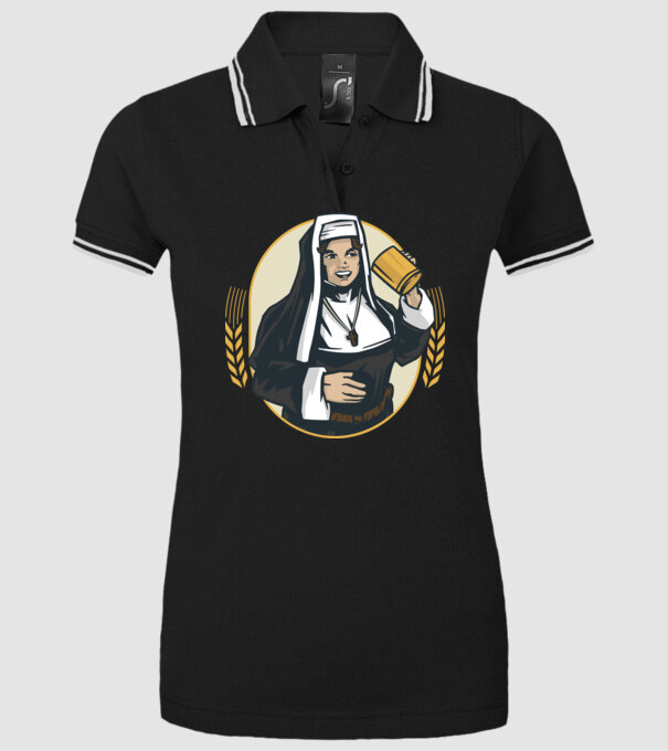 Bere Călugăriță model negru pe tricou