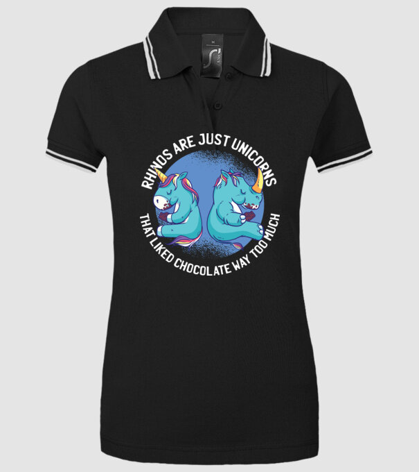Rinocerul este, de asemenea, un unicorn model negru pe tricou