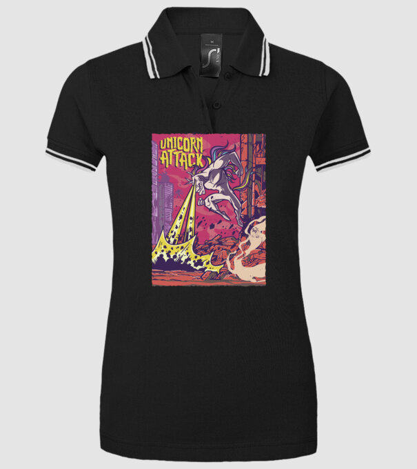 Atacul Unicornului model negru pe tricou