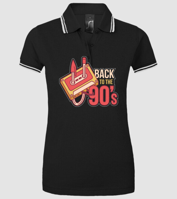 'Back to the 90s Înapoi în anii ''90 Retro' model negru pe tricou
