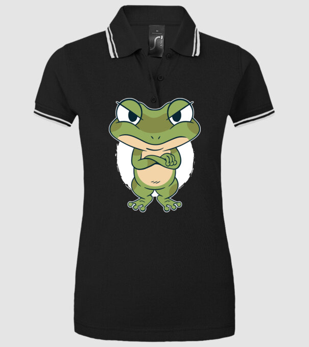 Broască model negru pe tricou