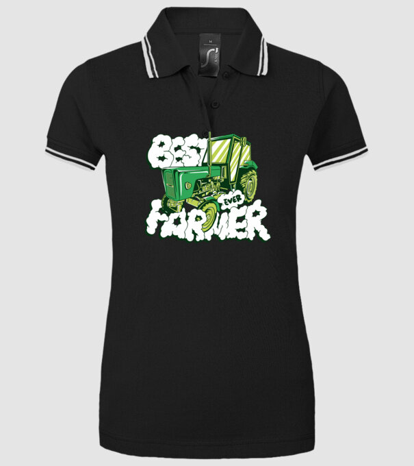Best Farmer Ever cu Tractor model negru pe tricou