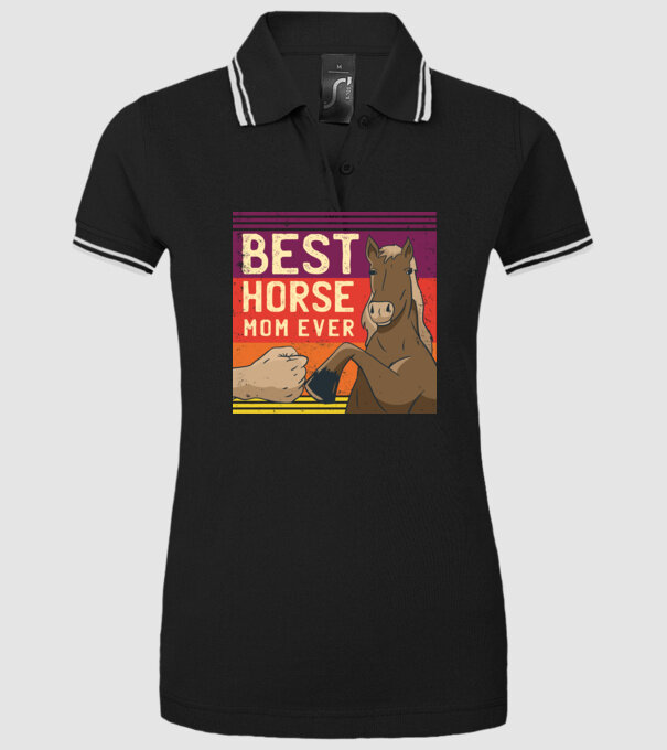 Best Horse Mom Ever - Cea mai bună mamă cu cal model negru pe tricou