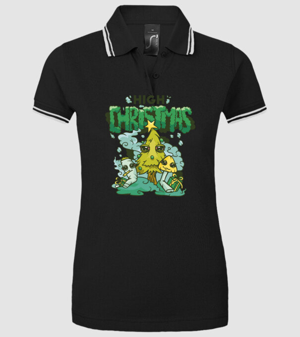 Crăciun drogat model negru pe tricou