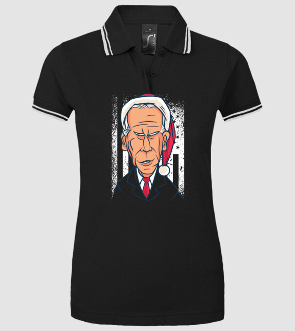 Crăciun Biden model negru pe tricou