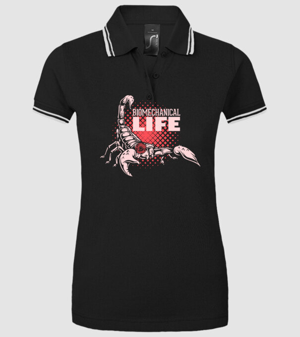Biomechanical Life model negru pe tricou
