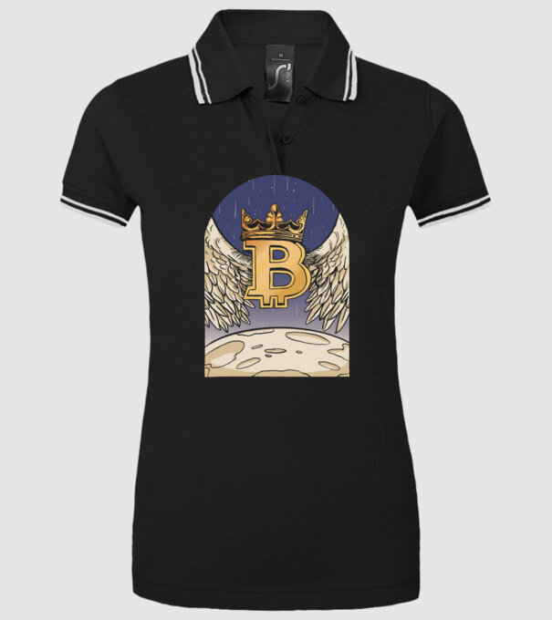 Bitcoin To The Moon Aselenizare model negru pe tricou