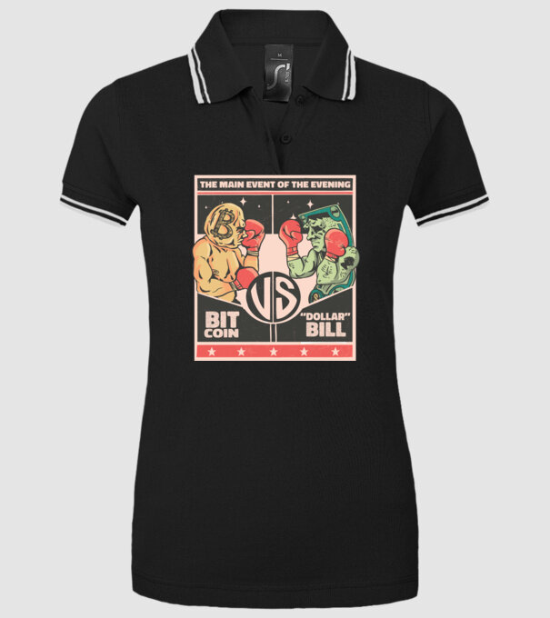 Bitcoin Vs Dolarul SUA model negru pe tricou