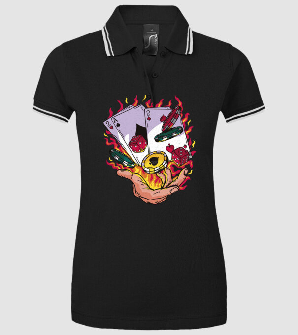 Black Jack Casino model negru pe tricou