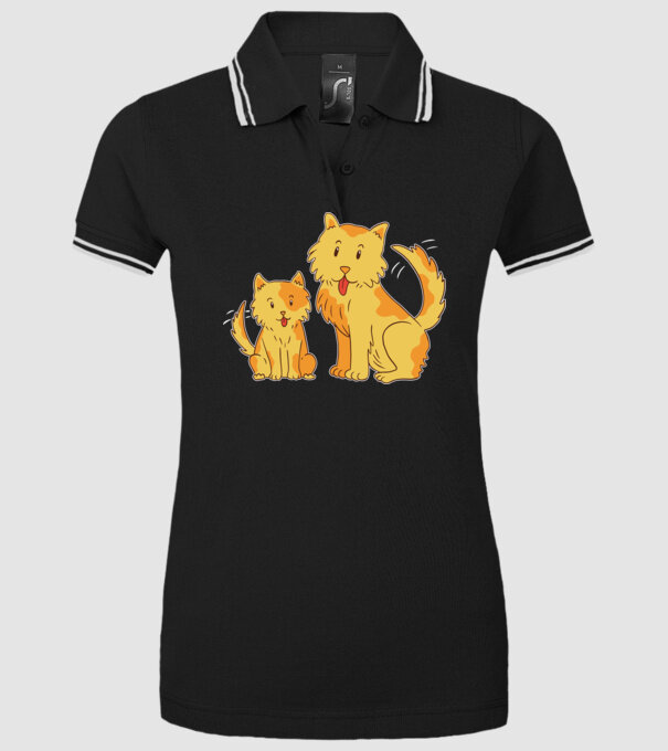 Câini fericiți model negru pe tricou