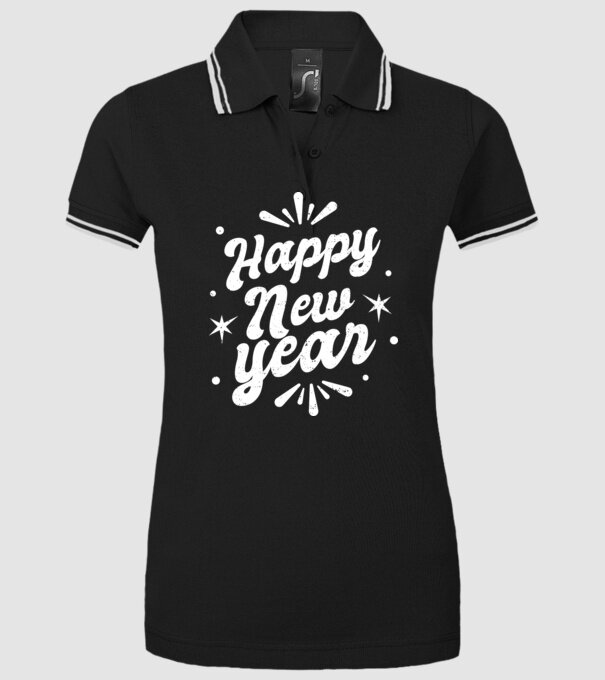 An nou fericit model negru pe tricou