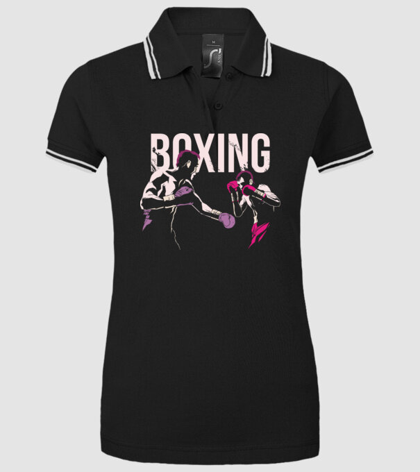 Boxing model negru pe tricou