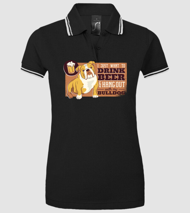 Bulldog și bere este tot ce am nevoie model negru pe tricou