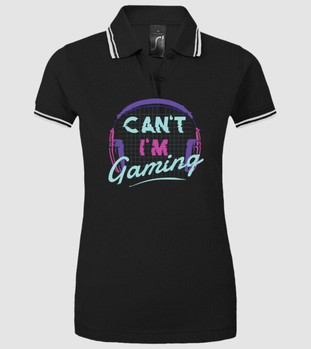 'Can''t I''m Gaming - Gamer' model negru pe tricou