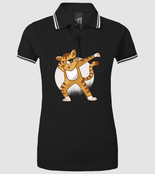 Pisică DAB model negru pe tricou