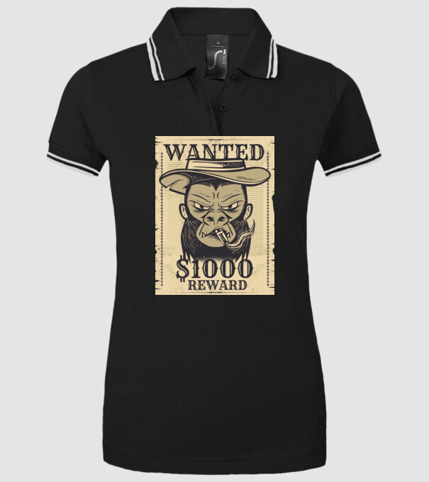Maimuță cowboy model negru pe tricou