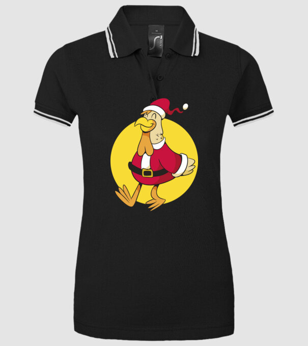 Moș Crăciun Pui model negru pe tricou