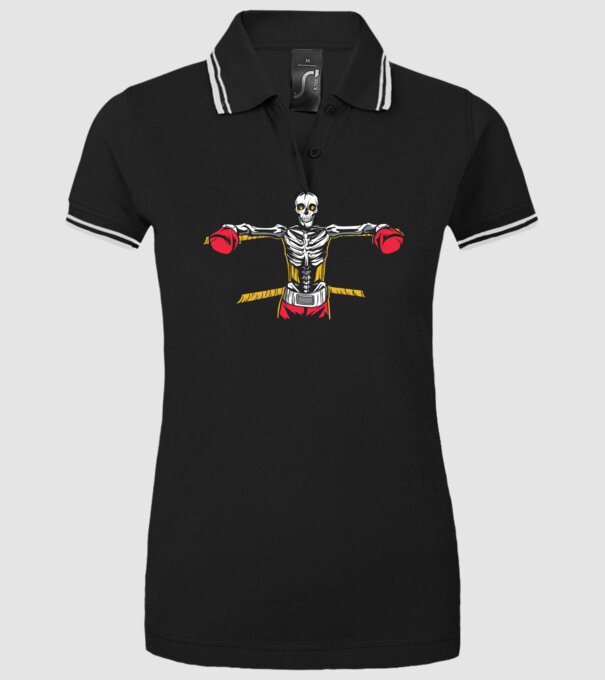 Schelet Boxer model negru pe tricou